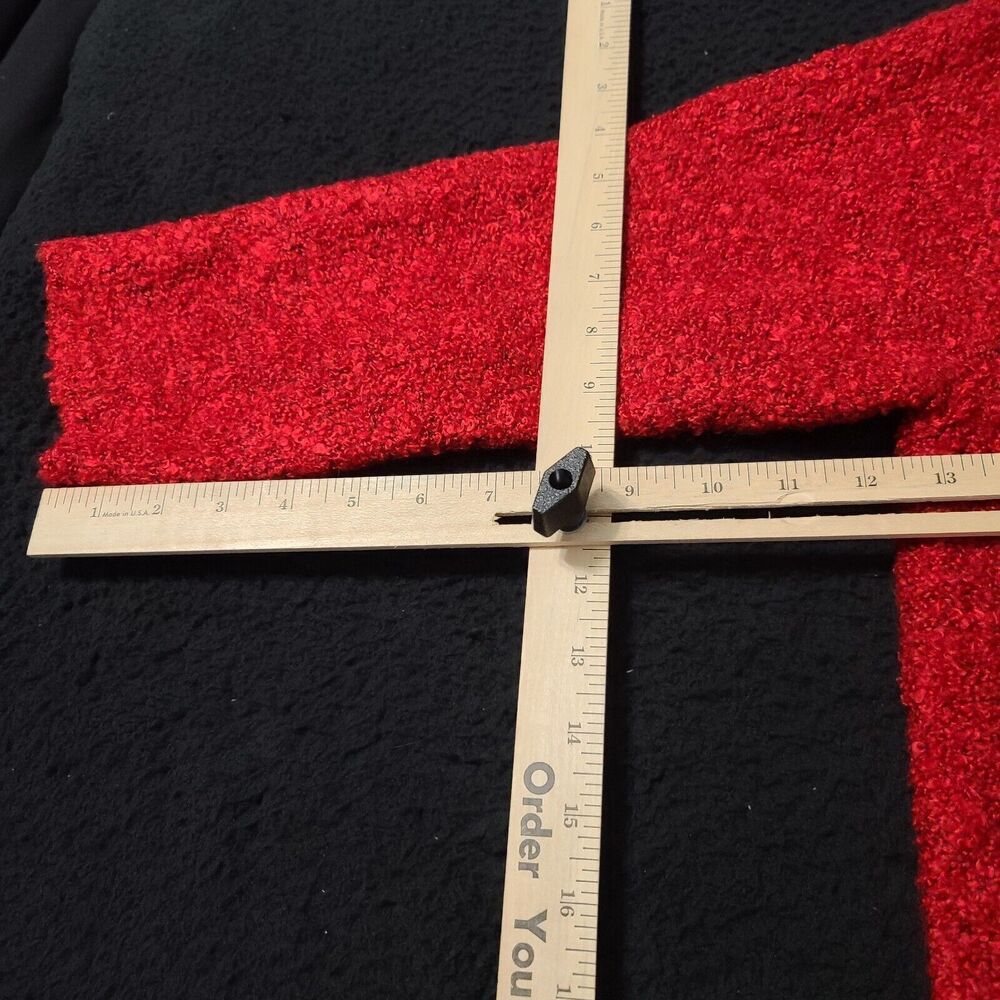 Kim Rogers Womens Sweater Red Size Large Acrylic Blend Long Sleeve Open - Picture 6 of 12